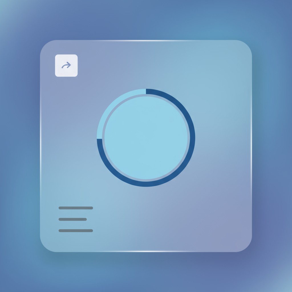 An illustrated control panel with an illustrated circle and arrow.